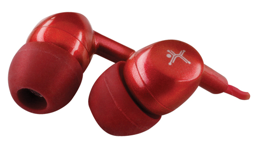 AUDIFONOS - COLORS- ROJOS. AUDIFONOS INTRAURALES, COMPACTOS. CONECTOR 3.5MM