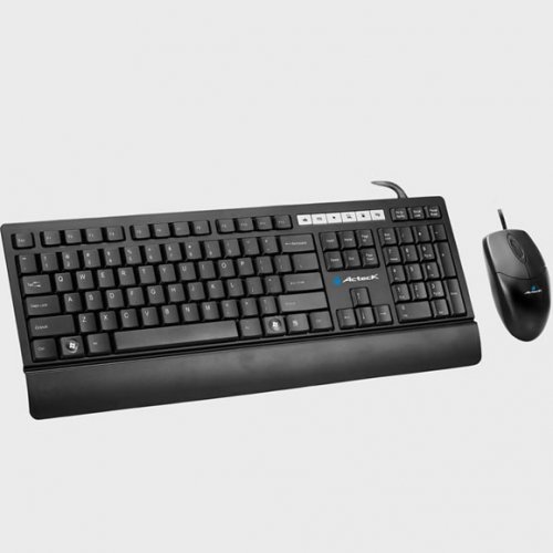 KIT AK2-4000 ACTECK 2 EN 1,TECLADO PS2 Y MOUSE USB COLOR NEGRO