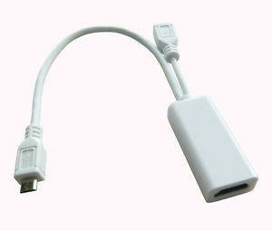 Samsung Galaxy S II i9100 MHL Micro USB to VGA adapter(MHL hdmi + HDMI to VGA)