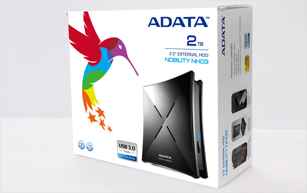 ADATA DISCO DURO EXTERNO NOBILITY 3.5 2TB HC USB 3.0/USB 2.0 BLACK BLAZING-FAST BACKUP SOLUTION;