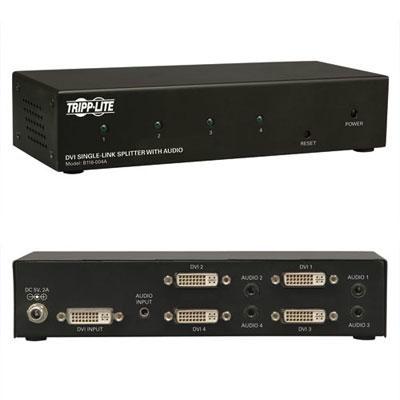 Tripp Lite B116-004A DVI Single Link Video / Audio Splitter / Booster, de 4 puertos