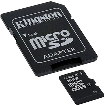 KINGSTON 16GB MICRO SDHC CLASS4 FLASH CARD Technology 4 MB/s-  Negro