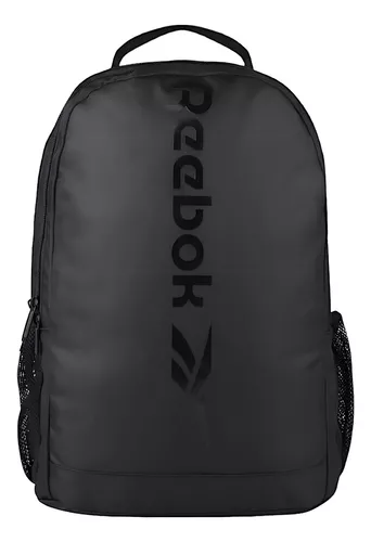 MOCHILA REEBOK CASUAL ESCOLAR NEGRO BACKPACK DISEÑO DE LA TELA LISO