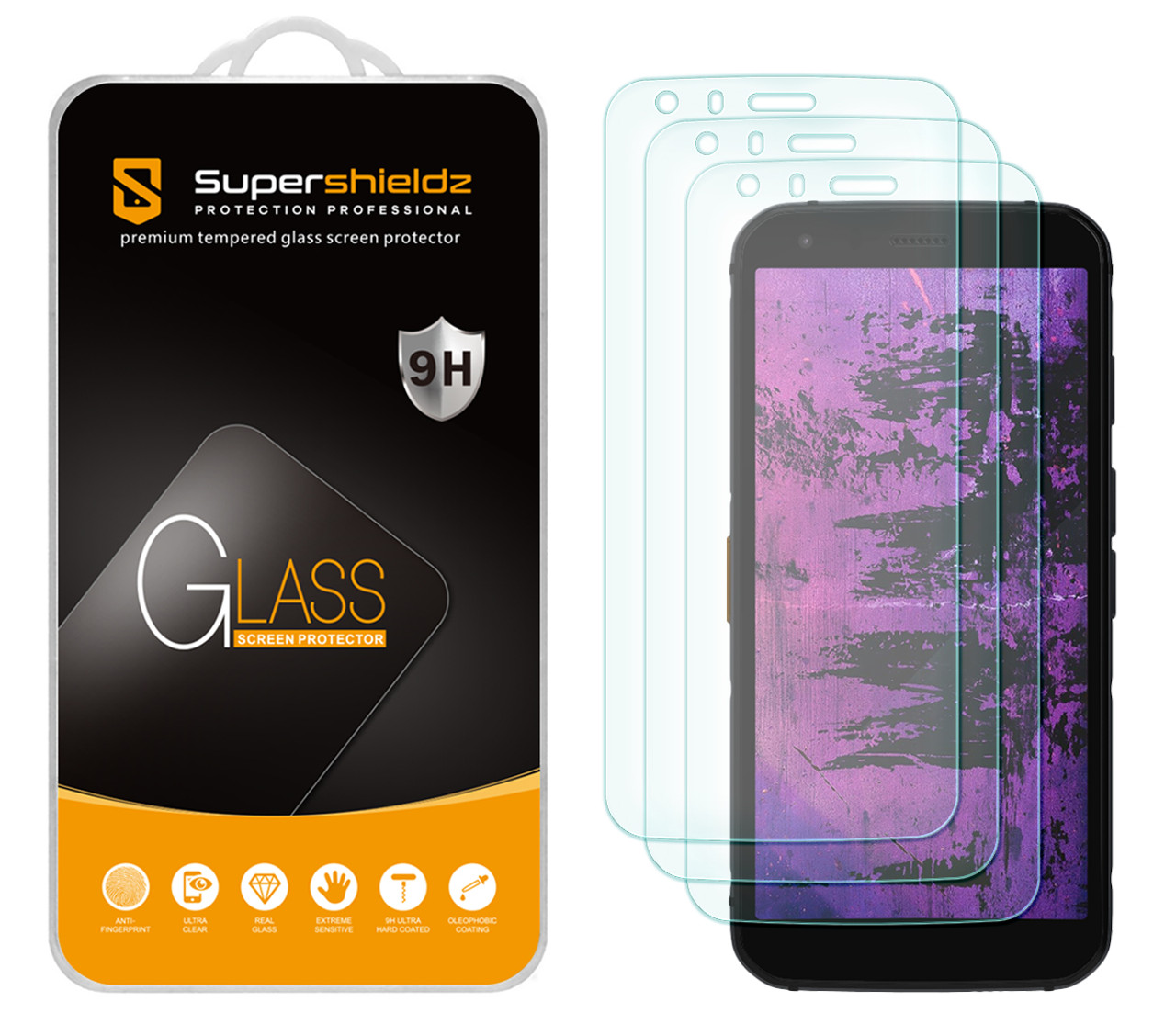 Supershieldz for CAT S62 / S62 Pro Tempered Glass Screen Protector, Anti-Scratch, Anti-Fingerprint, Bubble Free