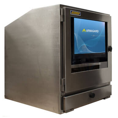 NEMA 4X Stainless Steel PC And Monitor Enclosure For Washdown Environments.