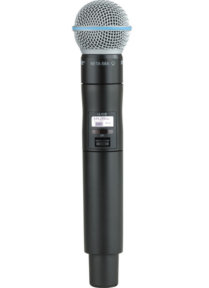 TRANSMISOR DE MICRÓFONO DE MANO INALÁMBRICO DIGITAL SHURE ULXD2/B58 G50 CON BETA 58A