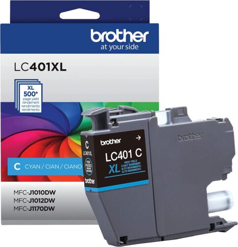 Cartucho de tinta cian de alto rendimiento Brother LC401XL 06/2024 original fabricante de equipos LC401XLCS