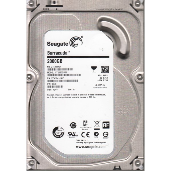 DD Int SATA3 2 TB SEA 3.5" 7200rpm 64MB(RM)