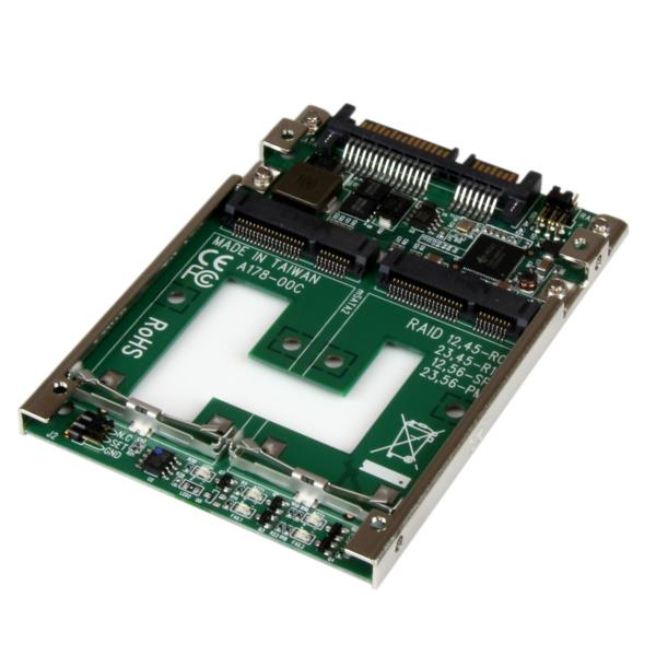 Adaptador Convertidor de SSD mSATA Doble a SATA RAID de 2.5 Pulgadas