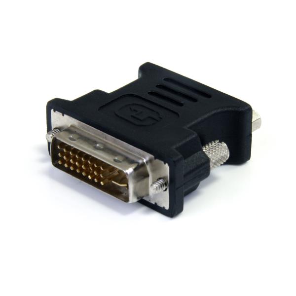 Adaptador Convertidor DVI-I a VGA - DVI-I Macho - HD15 Hembra - Negro