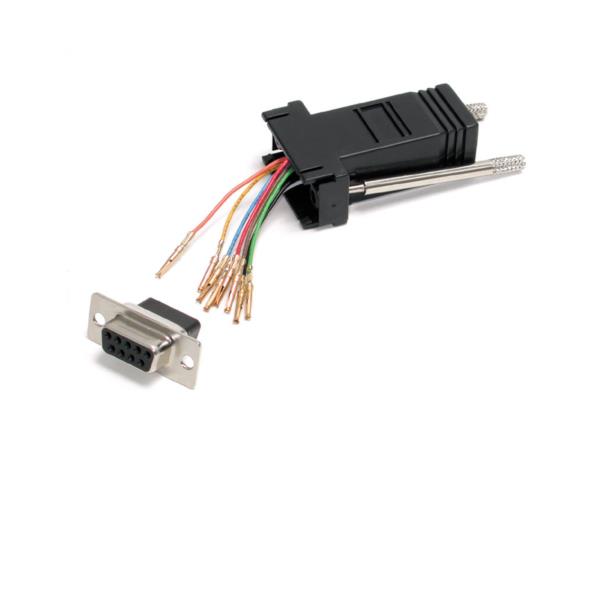 Adaptador Modular Serial DB9 a RJ45 - Hembra a Hembra