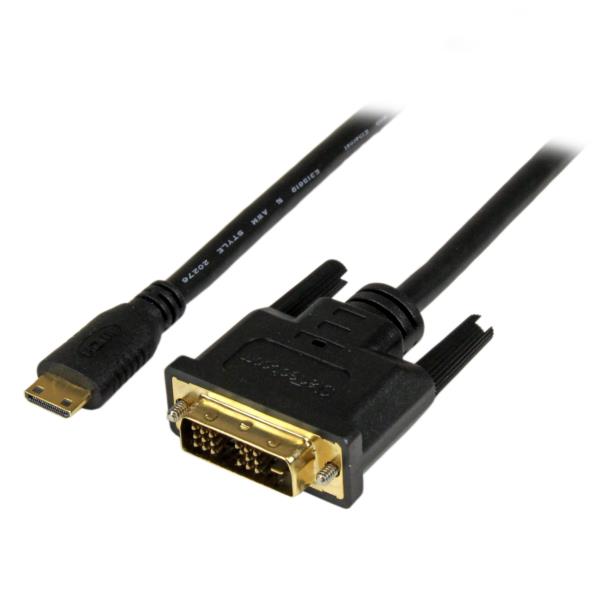Adaptador Cable Convertidor de 2m Mini HDMI a DVI-D para Tablet y Cámara