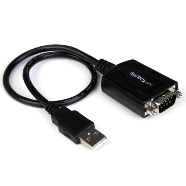 Cable Profesional de 0.3m USB a Puerto Serie Serial RS232 DB9 con Retención del Puerto COM