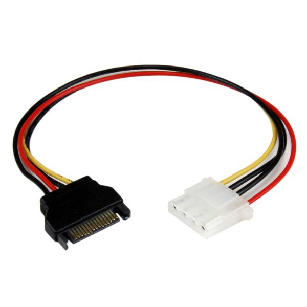 Cable 30cm Adaptador Convertidor Molex 4 Pines a SATA - Hembra LP4 a Macho SATA Alimentación