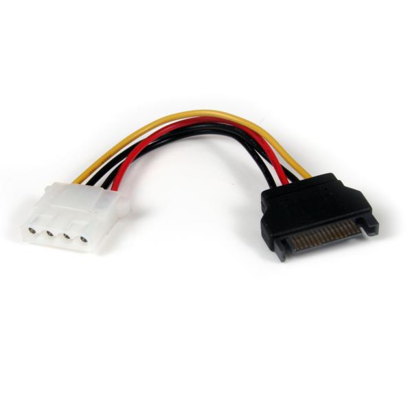 Cable de Alimentación de 15cm Adaptador Molex LP4 a SATA - Hembra a Macho