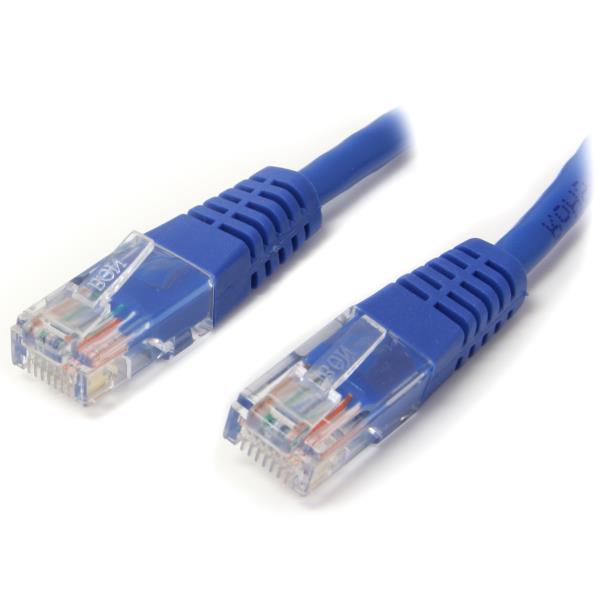 Cable de Red 3m Categoría Cat5e UTP RJ45 Fast Ethernet - Patch Moldeado - Azul