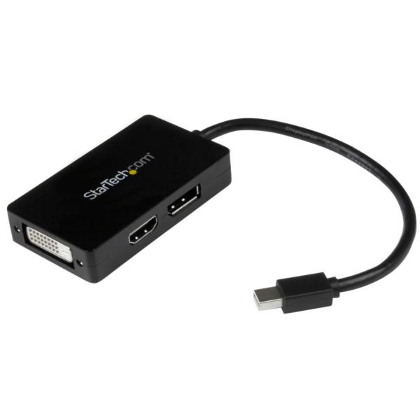 Adaptador de video externo triple head Mini DisplayPort a DVI HDMI y DP convertidor