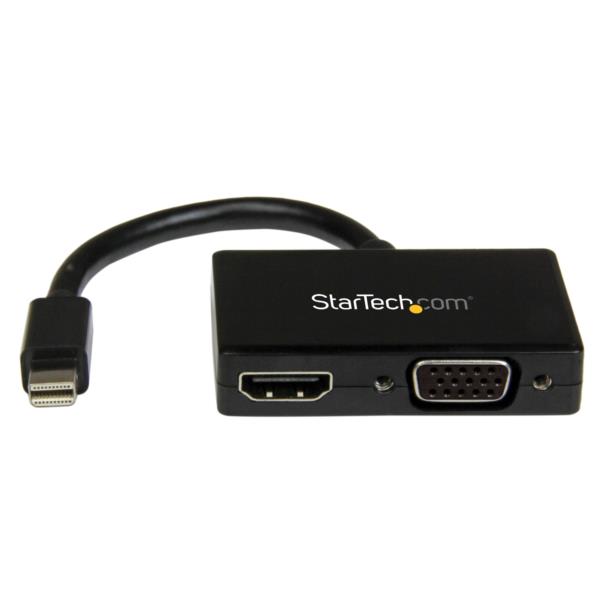 Adaptador Mini DP de Audio/Video para Viajes - Convertidor Mini DisplayPort a HDMI o VGA - 1920x1200 1080p