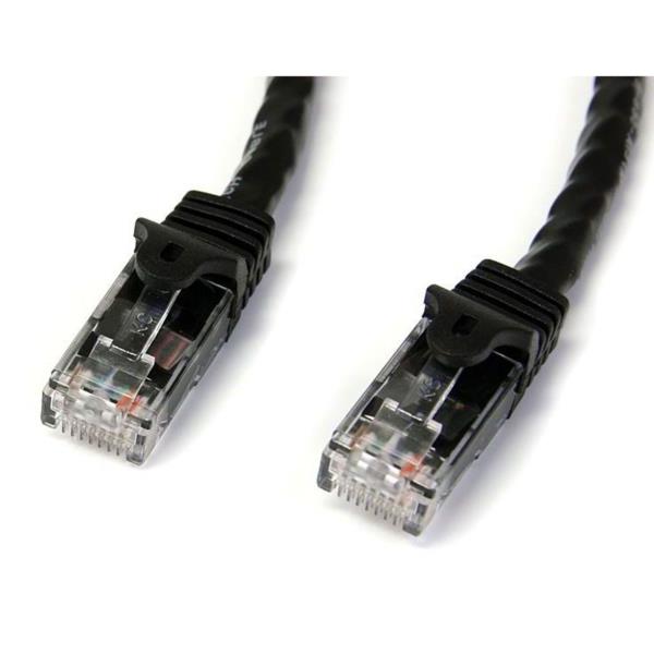 Cable de Red 7.6m Categoría Cat6 UTP RJ45 Gigabit Ethernet ETL Patch Moldeado Snagless - Negro