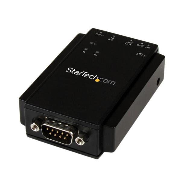 Servidor IP Ethernet de Dispositivos Seriales con 1 Puerto RS-232 - Adaptador Serial de Montaje en Riel DIN