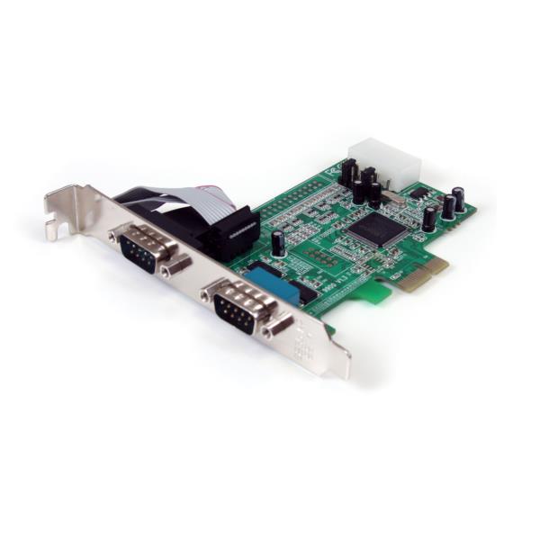 Tarjeta Adaptadora PCI Express PCIe de 2 Puertos Serial RS232 DB9 UART 16550