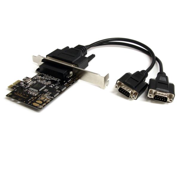Tarjeta Adaptadora PCI Express PCIe de 2 Puertos Serial con Cable Multiconector RS232