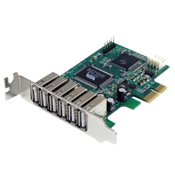 Adaptador Tarjeta PCI Express Perfil Bajo USB 2.0 Alta Velocidad de 7 Puertos