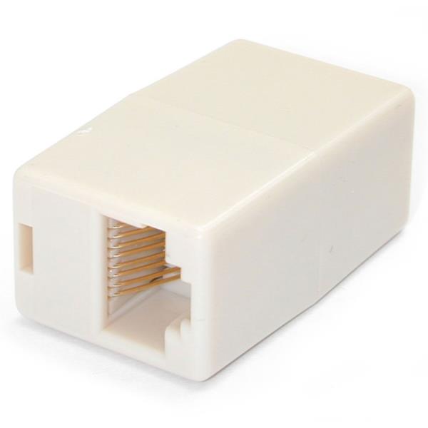 Empalme Acoplador Cable Cat5 Ethernet UTP - 2x Hembra RJ45 - Beige