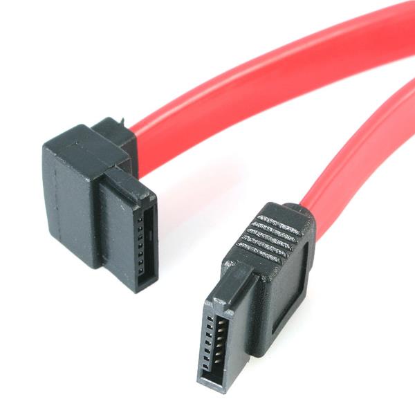 Cable 45cm SATA Serial ATA en Ángulo Recto Izquierdo Acodado en L - 2x Serial ATA Macho
