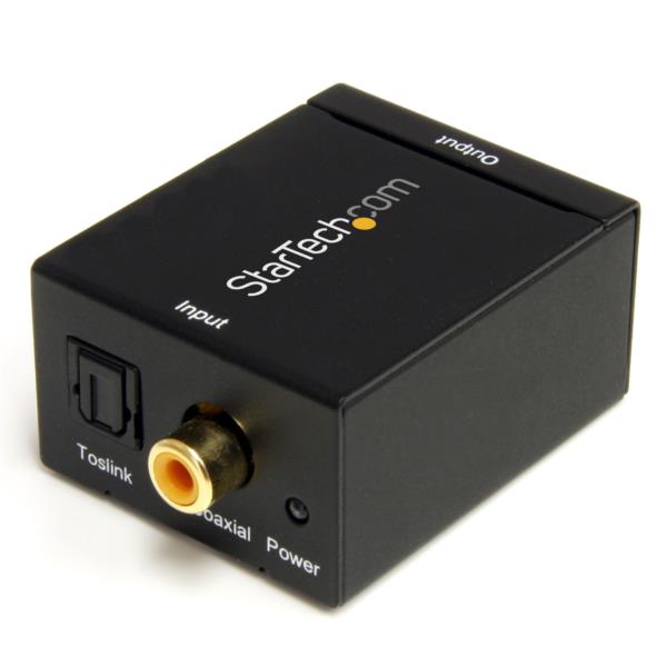 Adaptador Convertidor de Audio Digital Coaxial SPDIF o Toslink® Óptico a RCA Estéreo Analógico