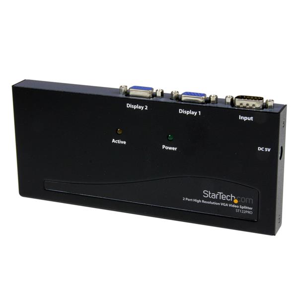 Duplicador Divisor de Video VGA de 2 Puertos 350MHz - Splitter Multiplicador de 2 Salidas HD15