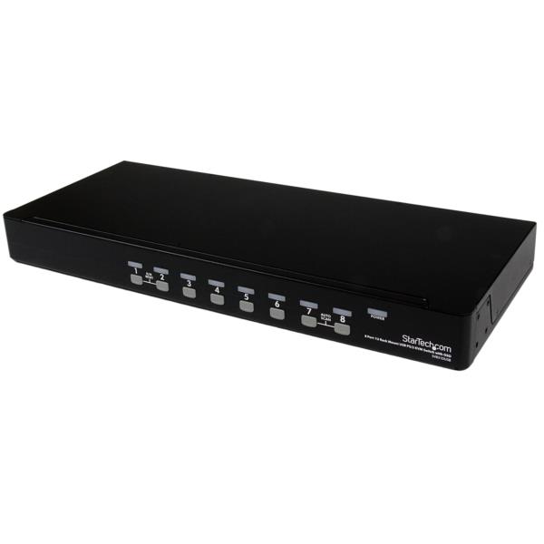 Switch Conmutador KVM de 8 Puertos VGA con PS/2 y USB - Montaje en Rack