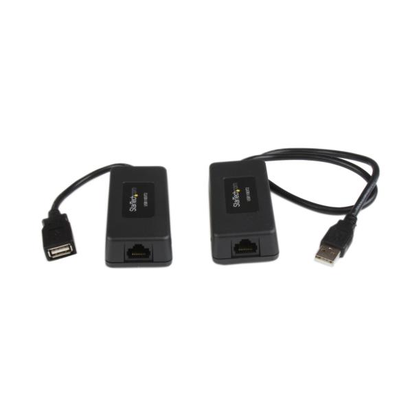 Extensor USB de 1 Puerto a través de Cable Cat5 / Cat6 Ethernet hasta 40 metros de alcance