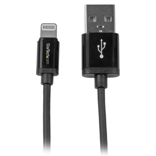 Cable 15cm Lightning 8 Pin a USB A 2.0 para Apple® iPod iPhone 5 iPad - Negro