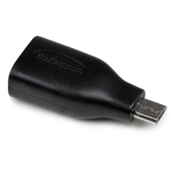 Adaptador Micro USB Macho a USB A Hembra OTG para Tablets Smartphones Celulares - Negro
