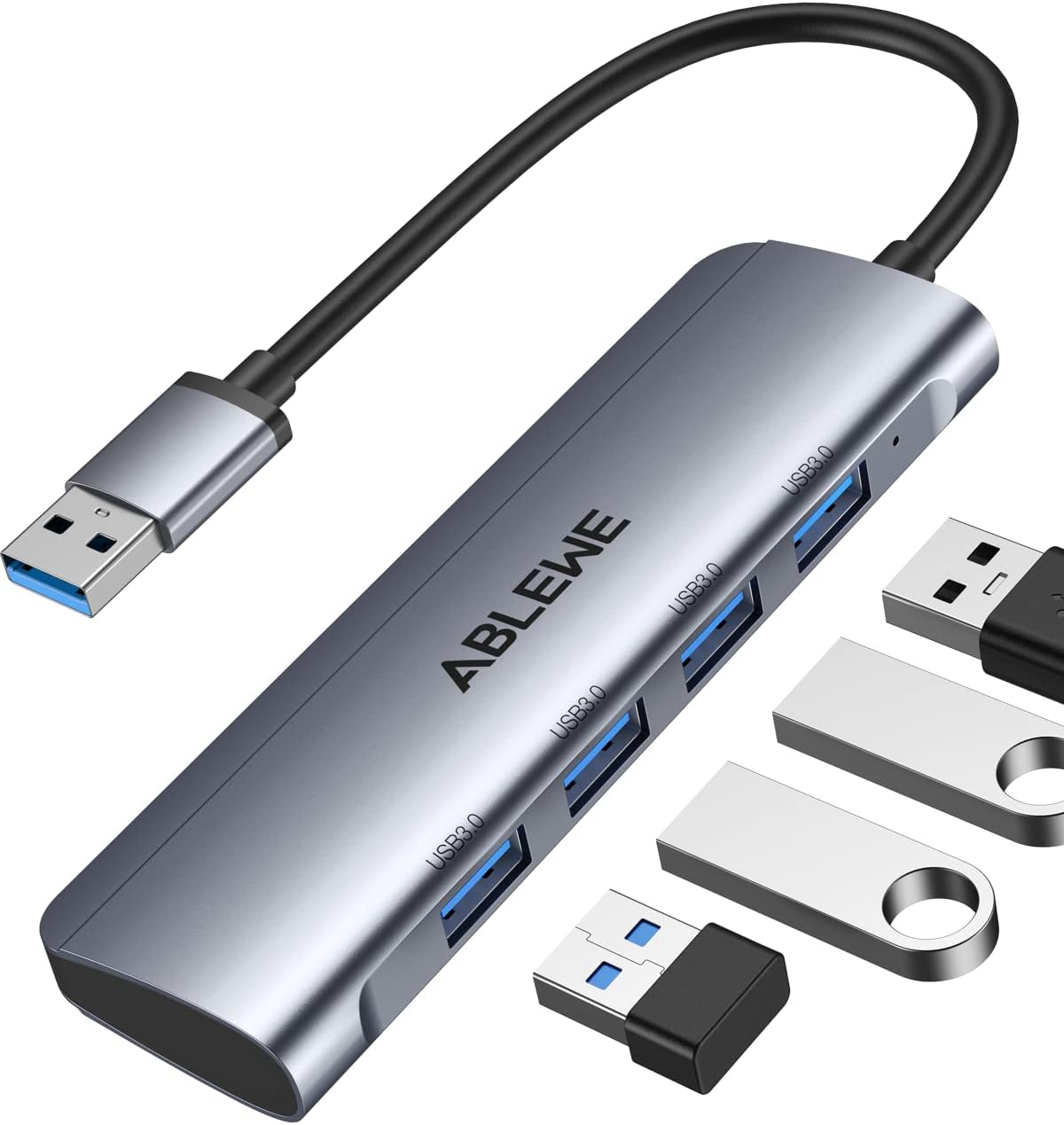 HUB USB 3.0 CON 4 PUERTOS 5 GBPS LADRON USB MULTI USB MACHO PARA MACBOOK AIR